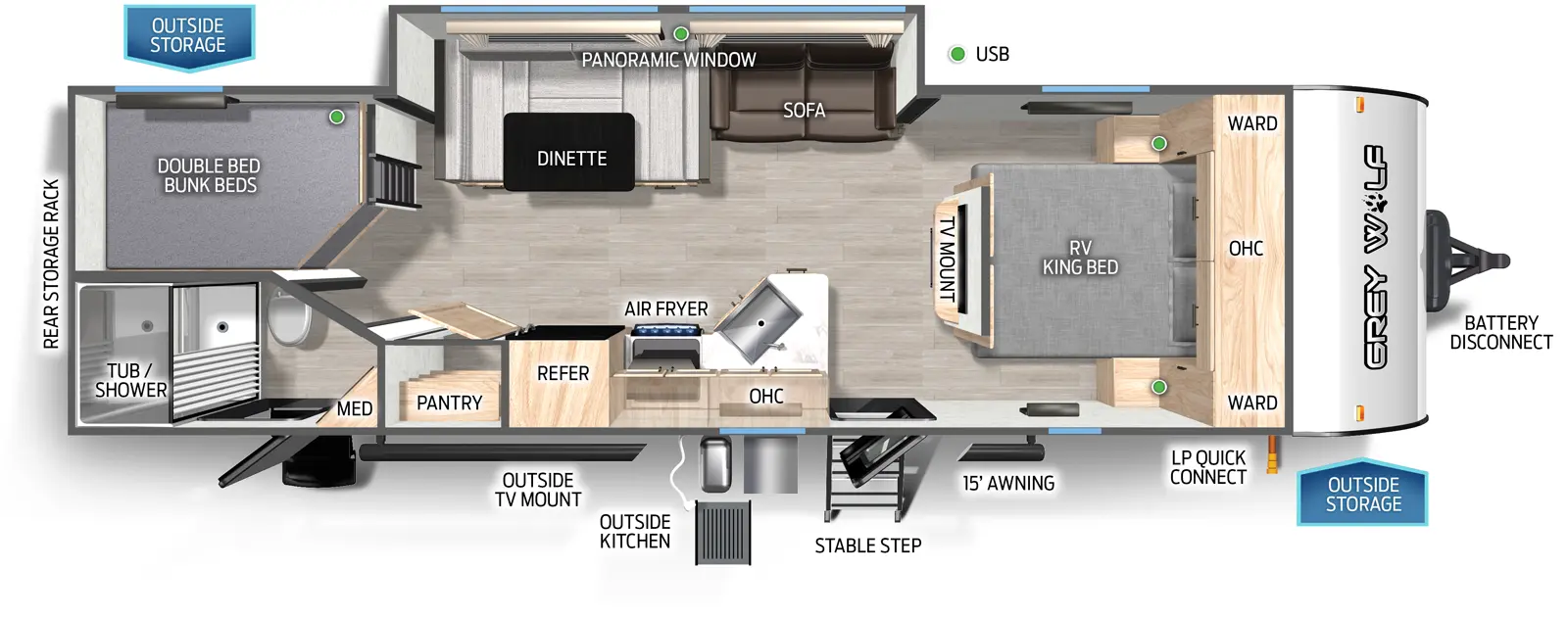 Cherokee Black Label 26DBHBL Floorplan